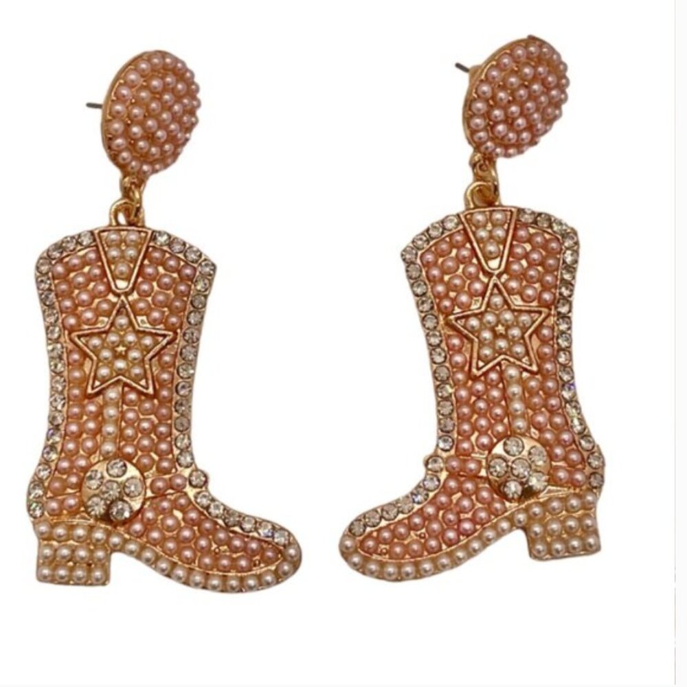 Free Nashville Rhinestone Boho Cowboy Nashville Country Chic Glam Earrings